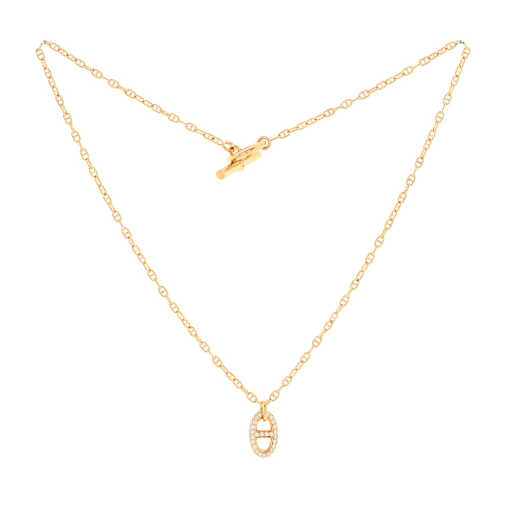 New Farandole Pendant Necklace 18K Rose Gold with Diamonds Small