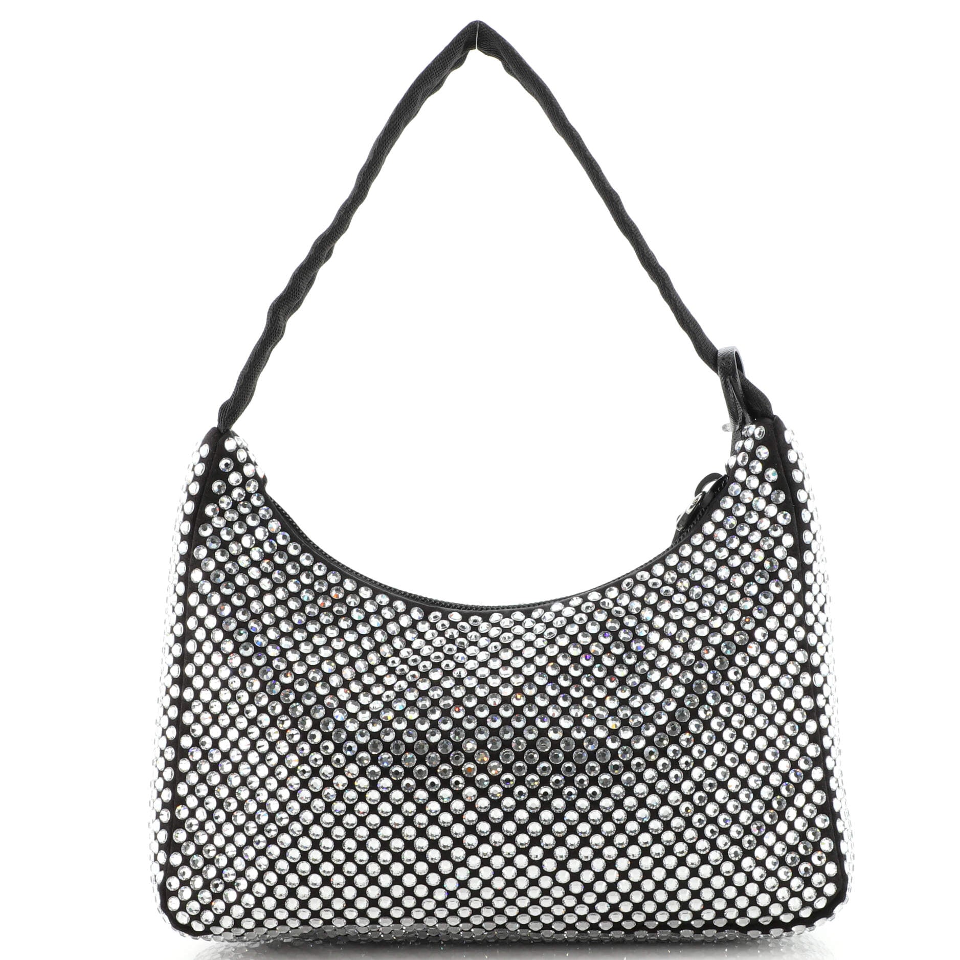 Re-Edition 2000 Hobo Crystal Embellished Satin Mini