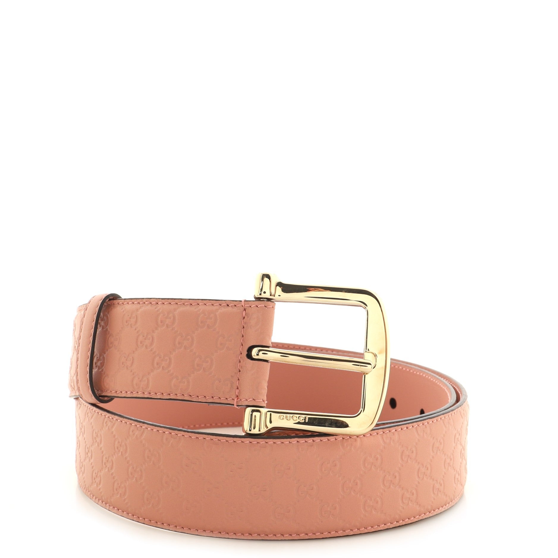 Buckle Belt (Outlet) Microguccissima Leather Wide 85