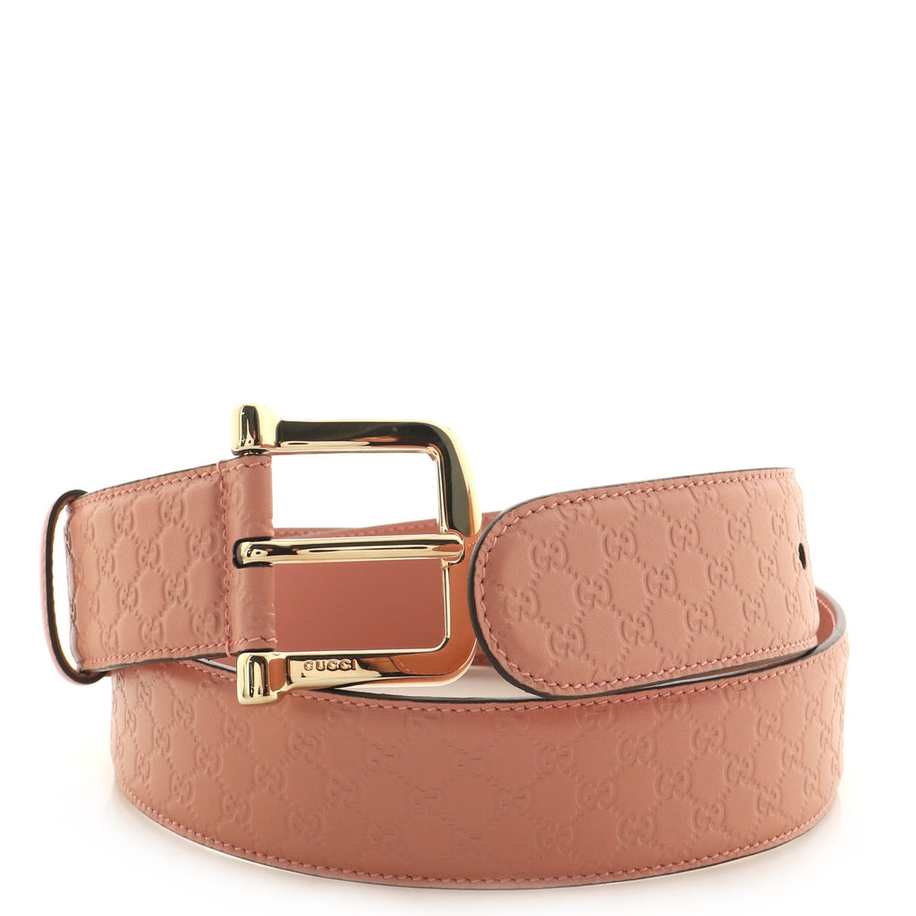 Buckle Belt (Outlet) Microguccissima Leather Wide 85