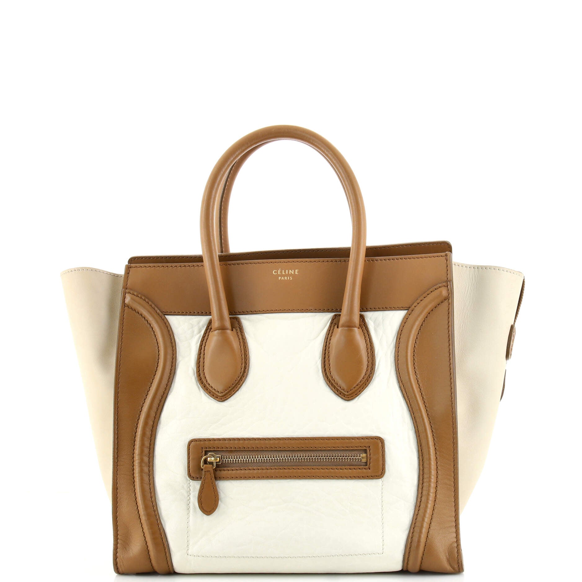 Tricolor Luggage Bag Leather Mini