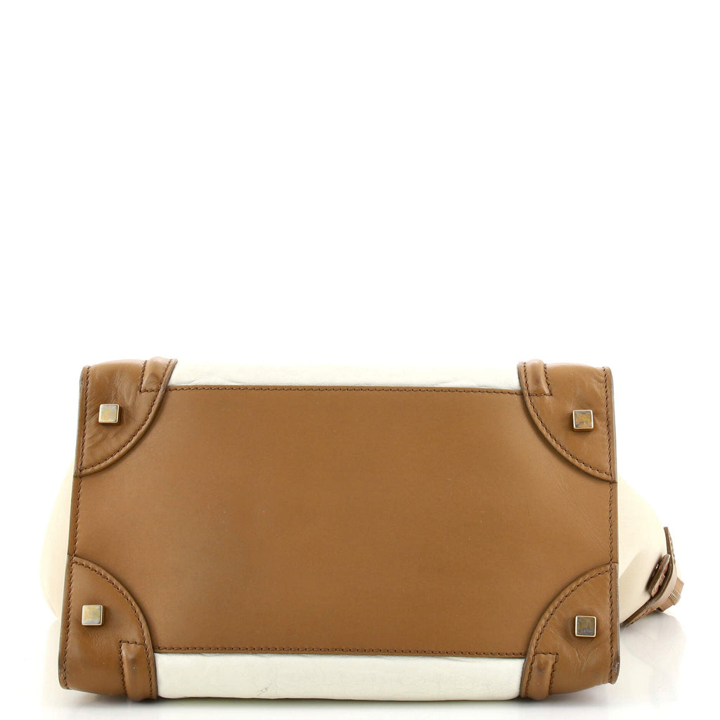 Tricolor Luggage Bag Leather Mini