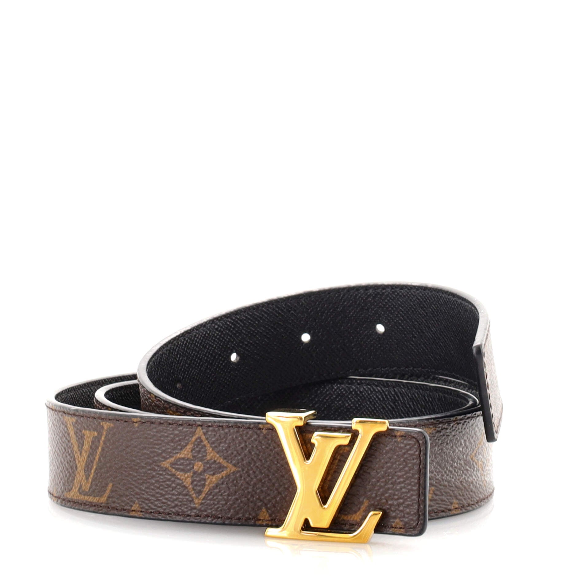 LV Initiales Belt Monogram Canvas Thin 90