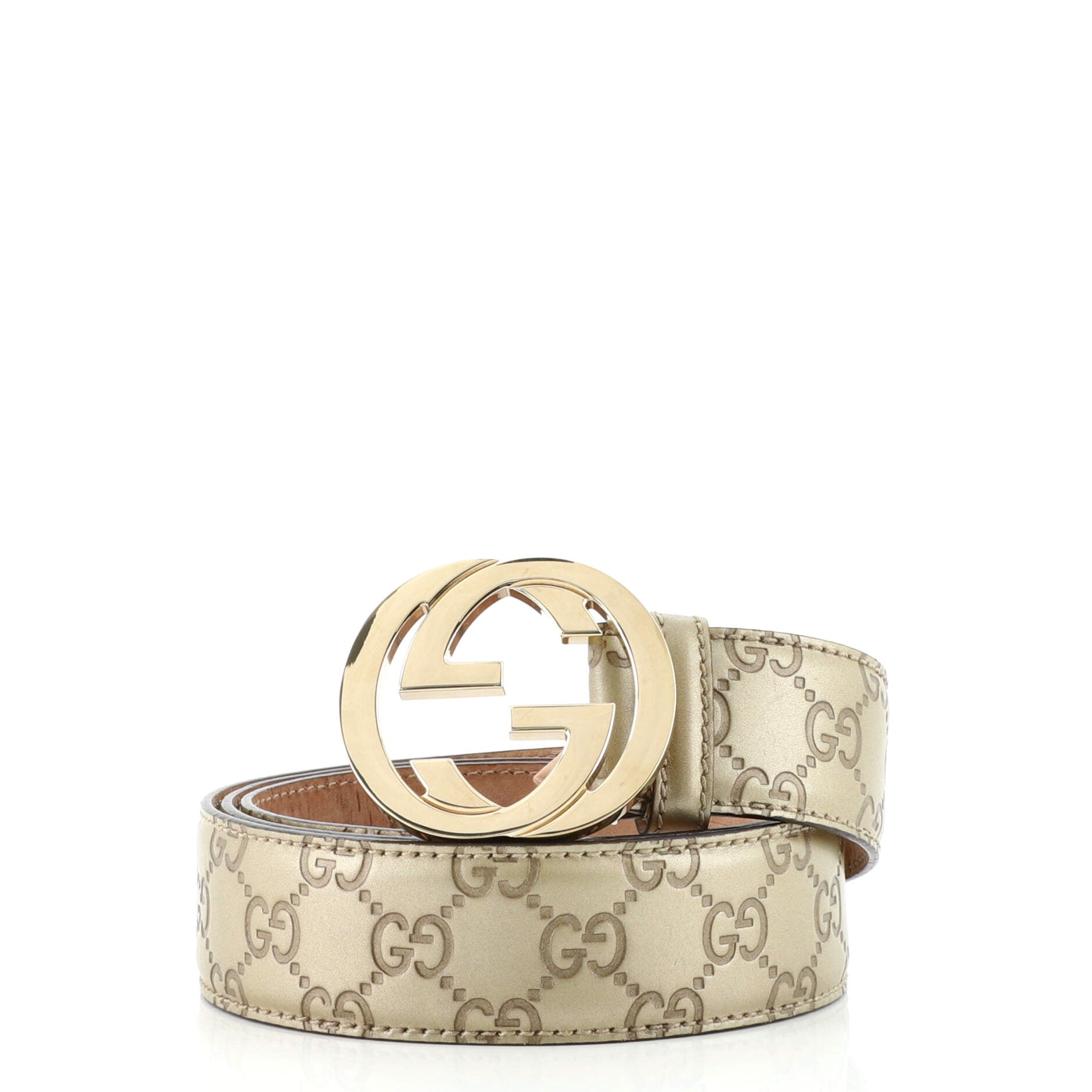 Interlocking G Belt Guccissima Leather Wide 105