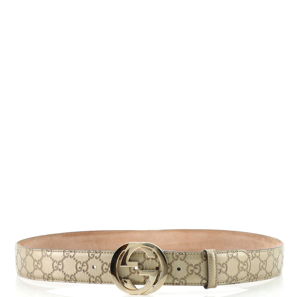 Interlocking G Belt Guccissima Leather Wide 105