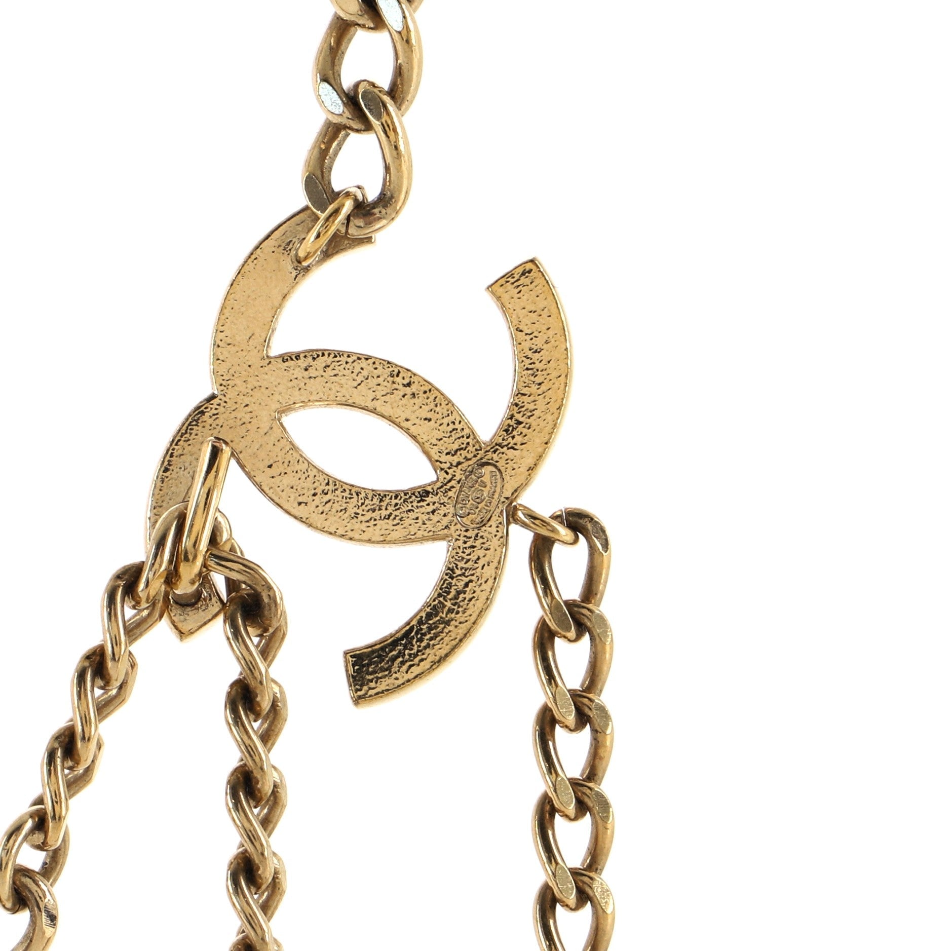 CC Charm Chain Belt Metal with Enamel 80