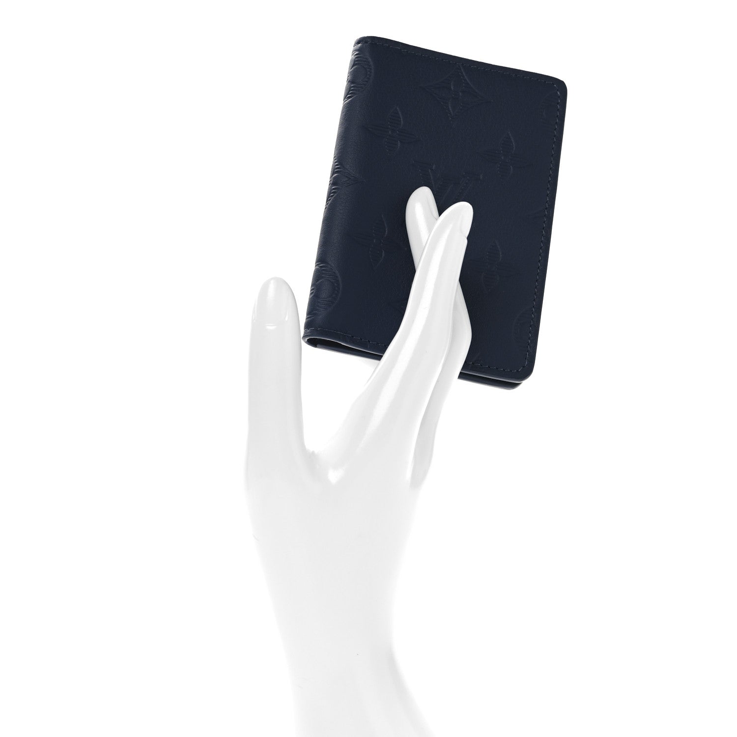 Calfskin Monogram Shadow Pocket Organizer Navy Blue