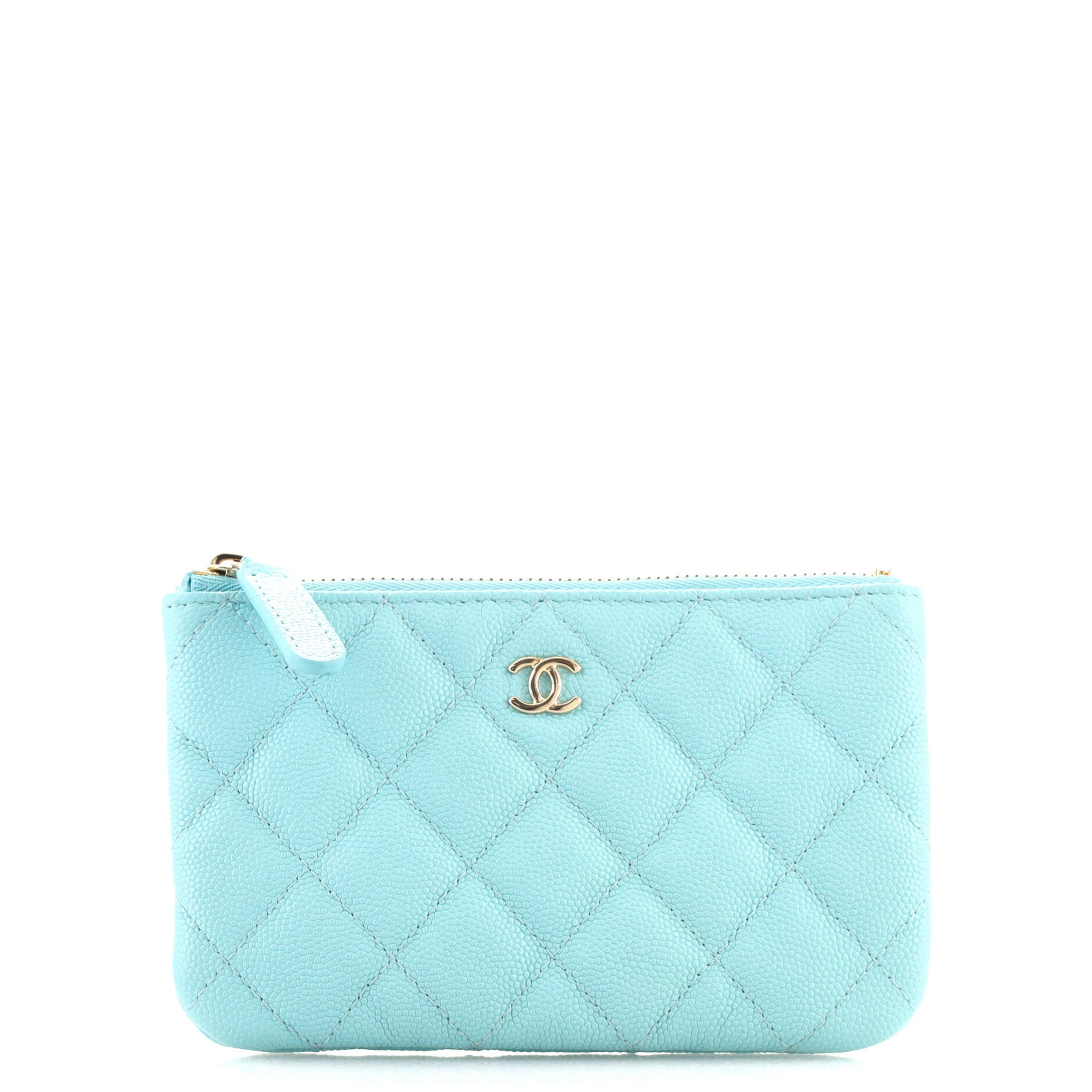 Classic O Case Pouch Quilted Caviar Mini