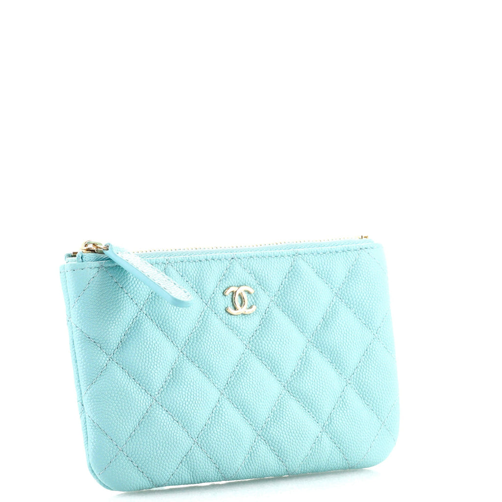Classic O Case Pouch Quilted Caviar Mini