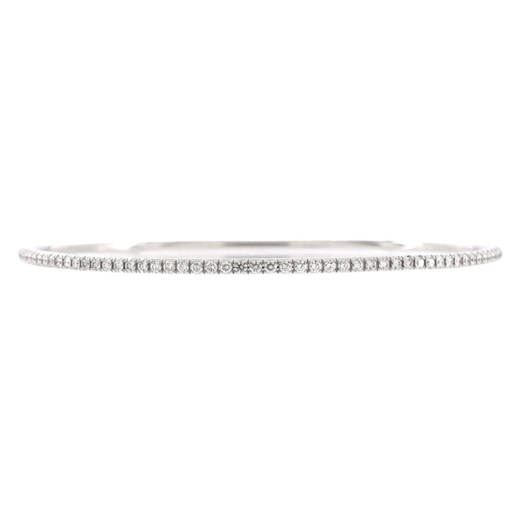 Metro Bangle Bracelet 18K White Gold and Diamonds