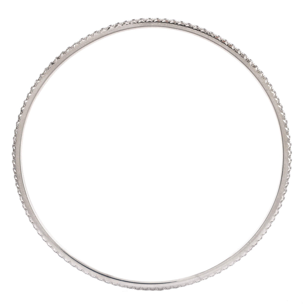 Metro Bangle Bracelet 18K White Gold and Diamonds