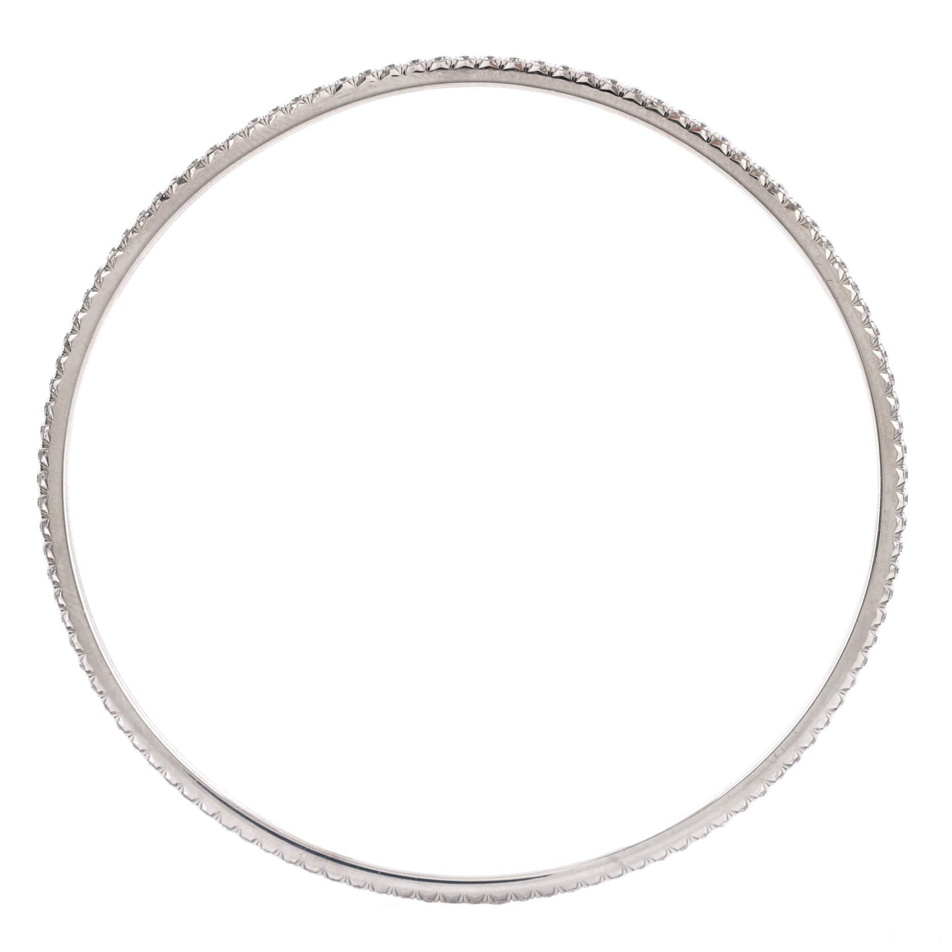 Metro Bangle Bracelet 18K White Gold and Diamonds