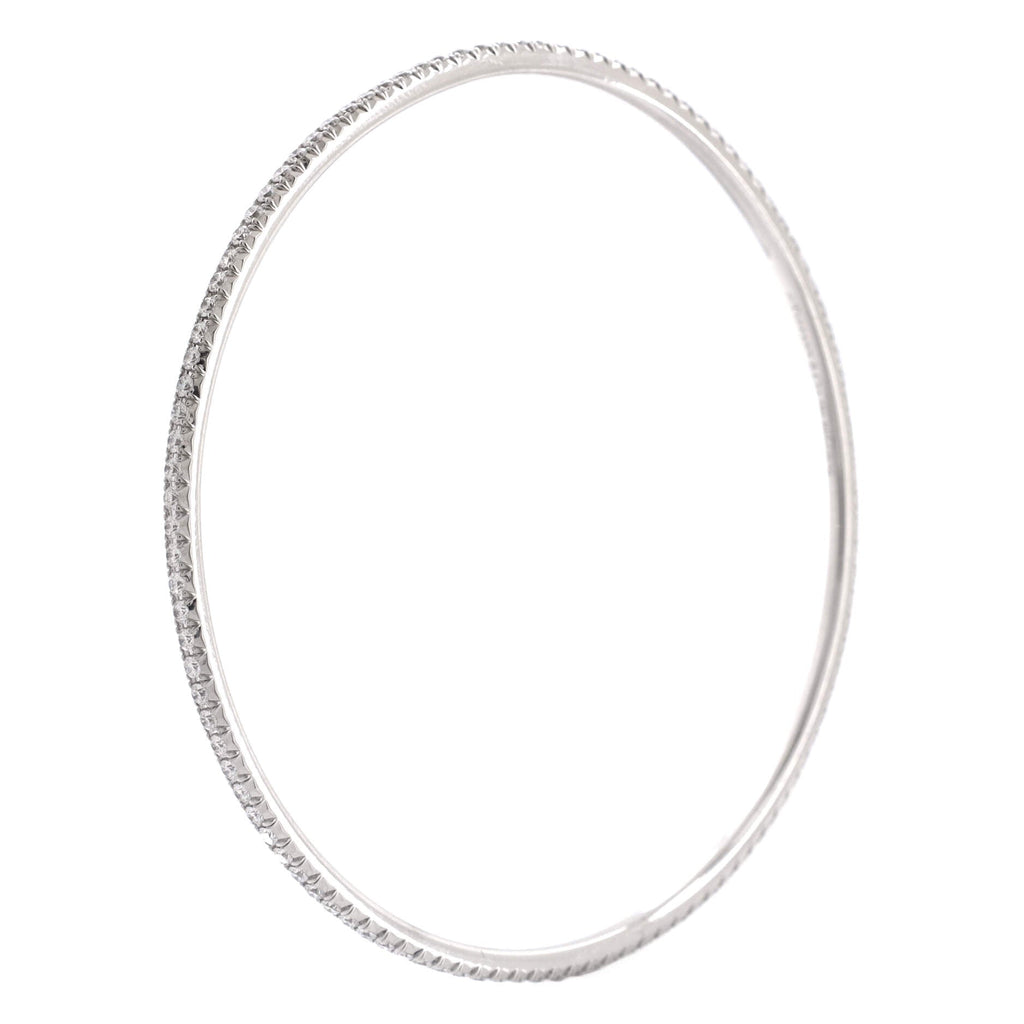 Metro Bangle Bracelet 18K White Gold and Diamonds