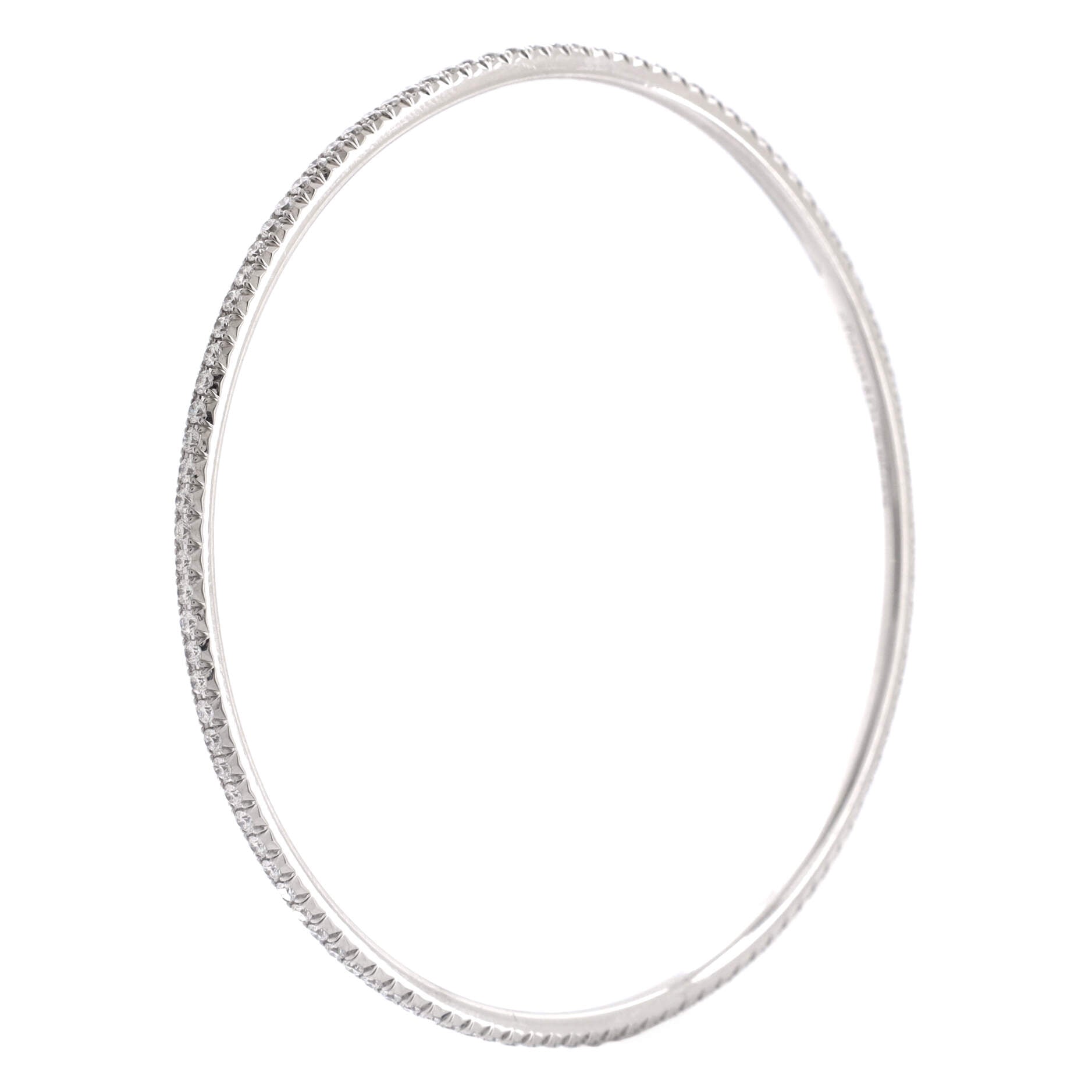 Metro Bangle Bracelet 18K White Gold and Diamonds