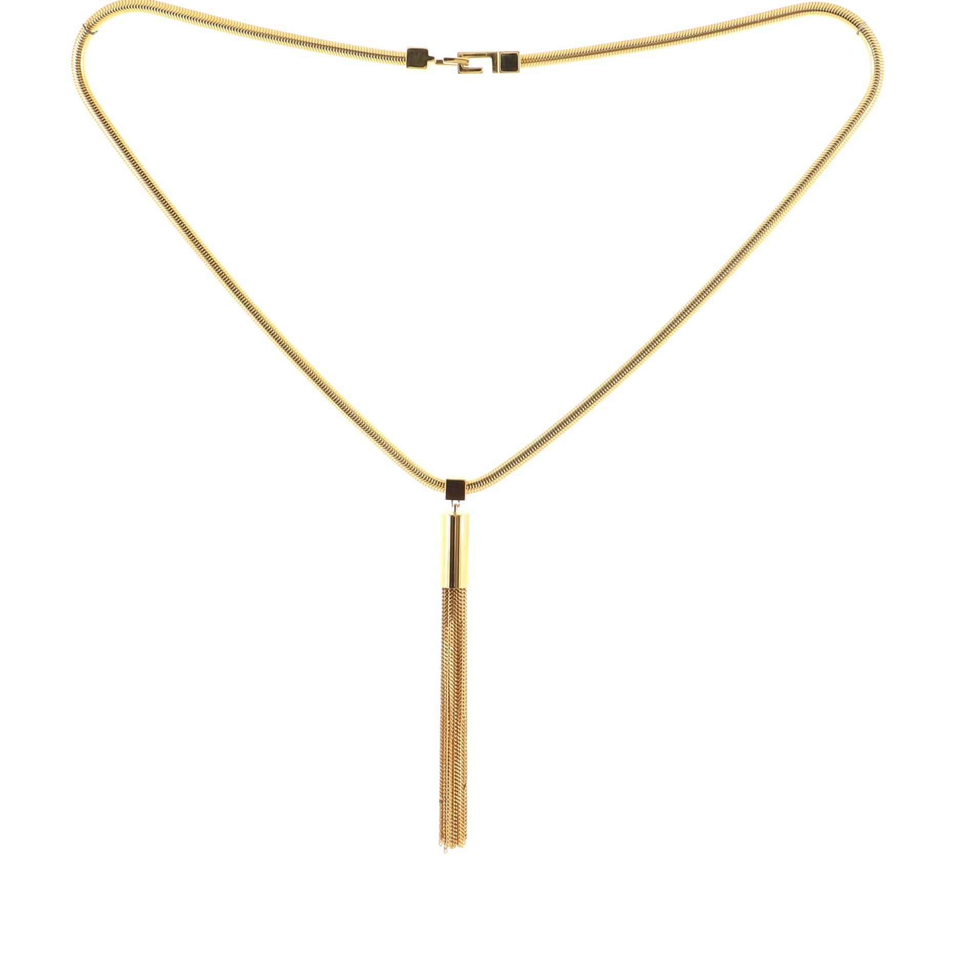 Opium Tassel Pendant Necklace Metal Long