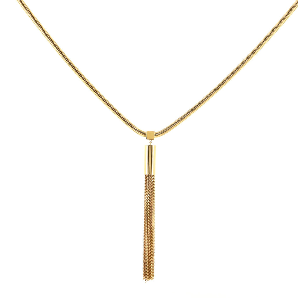 Opium Tassel Pendant Necklace Metal Long
