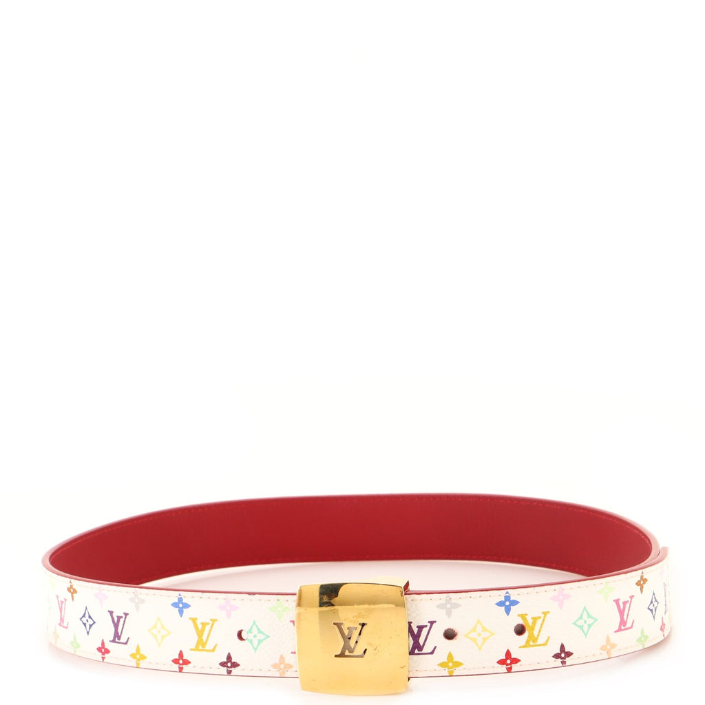 Ceinture Carre Belt Monogram Multicolor Thin 75