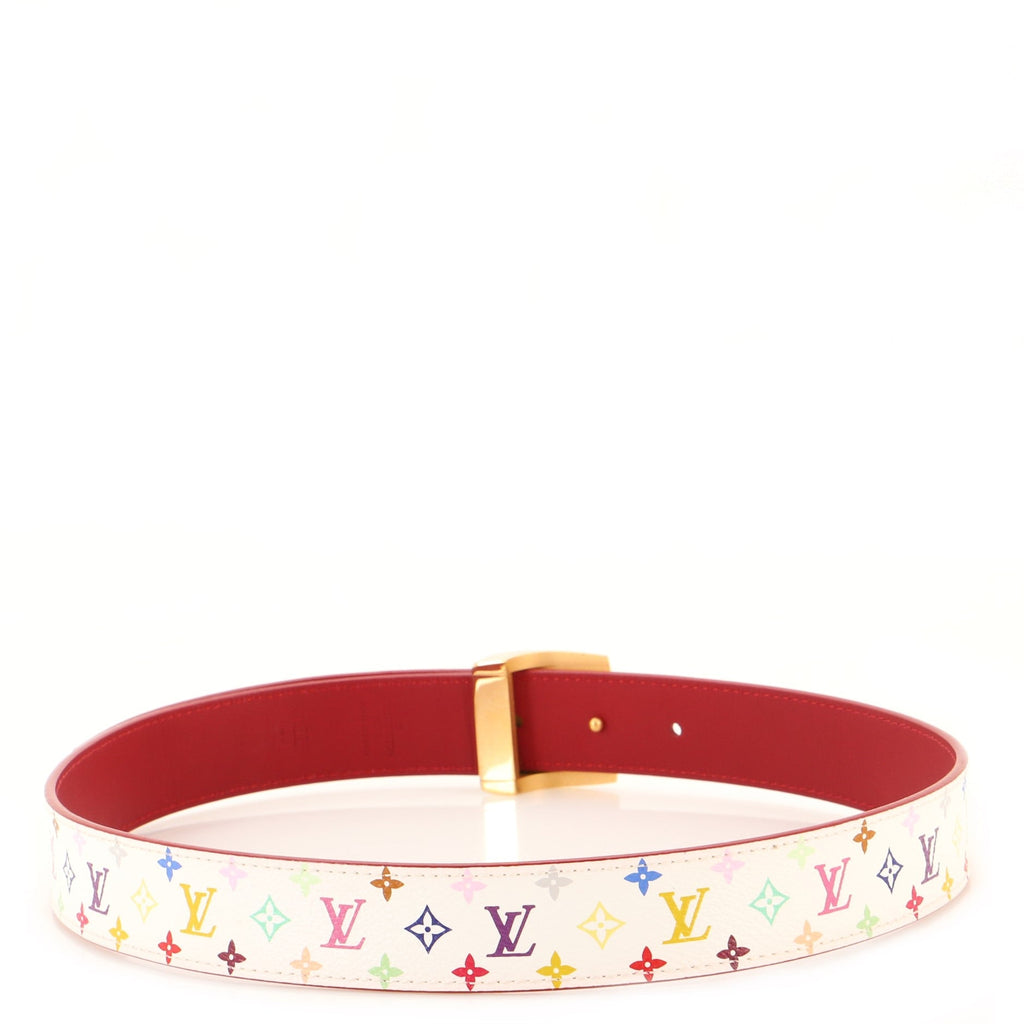 Ceinture Carre Belt Monogram Multicolor Thin 75