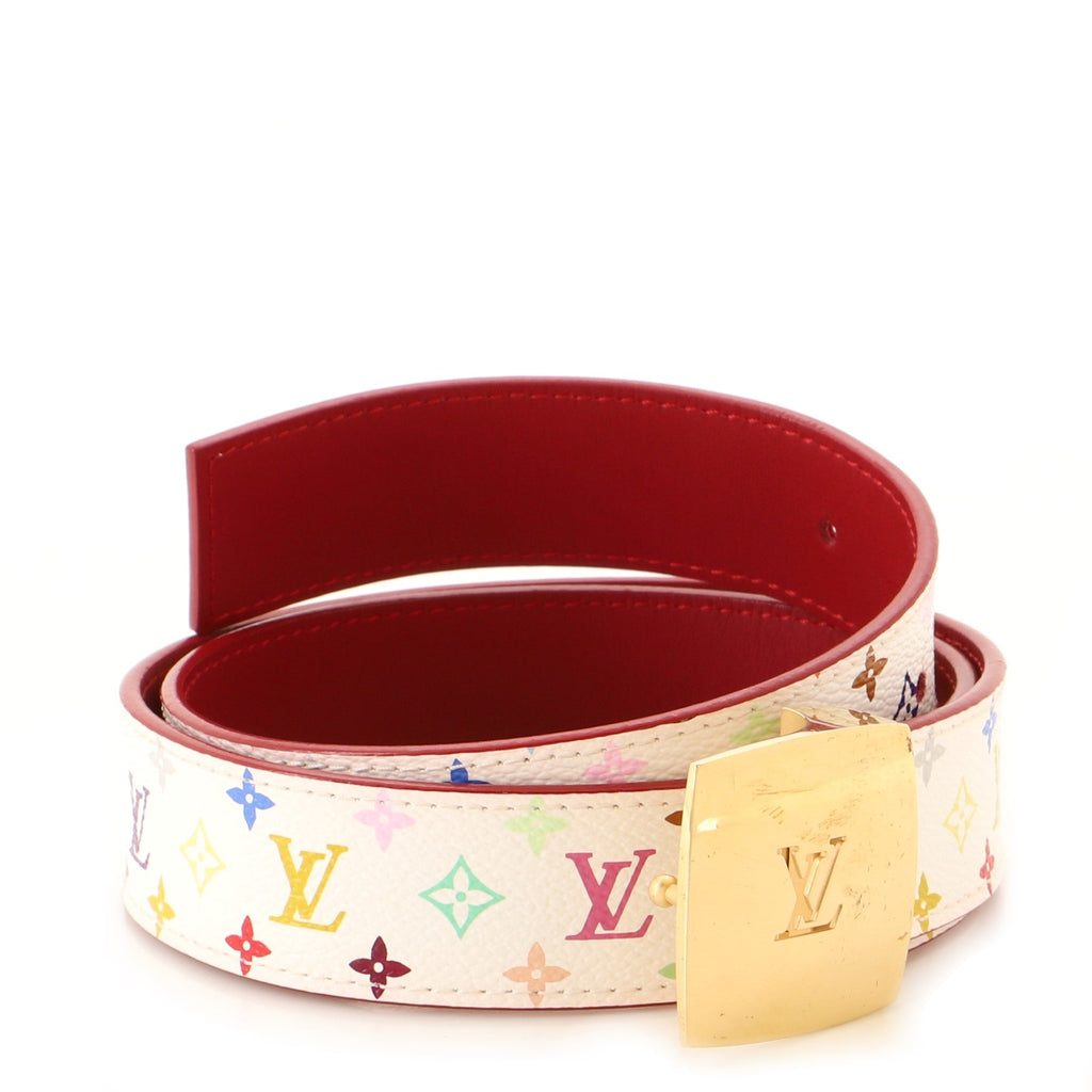 Ceinture Carre Belt Monogram Multicolor Thin 75
