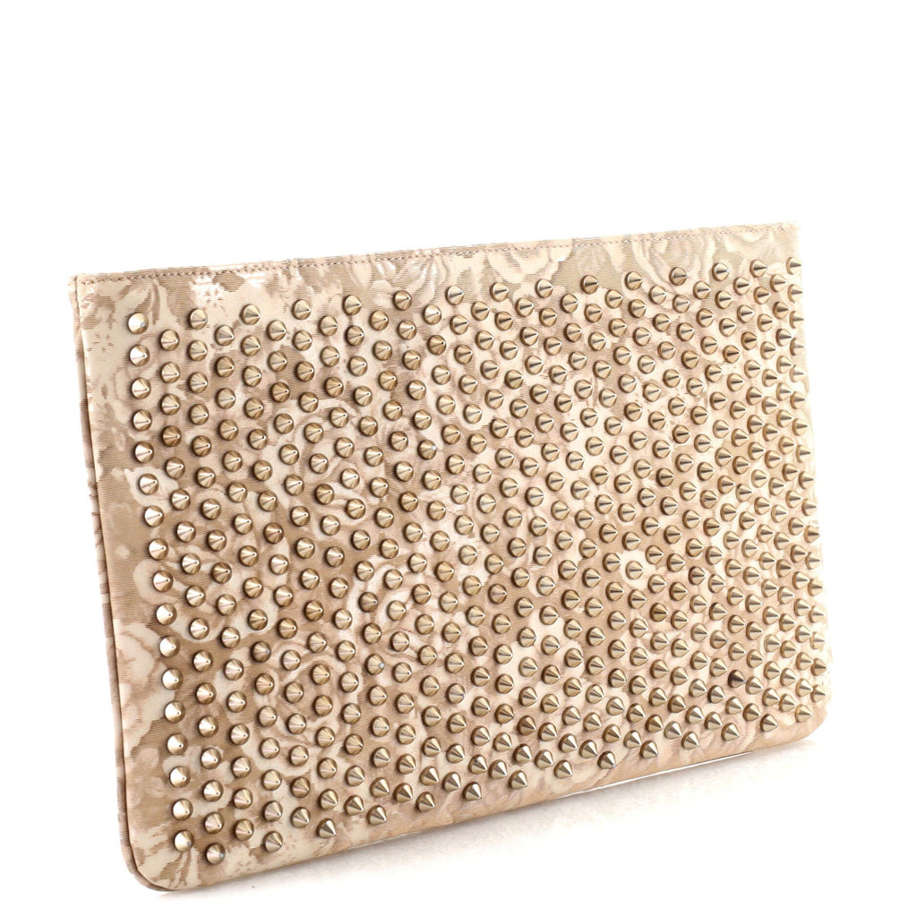 Loubiposh Clutch Spiked Jacquard