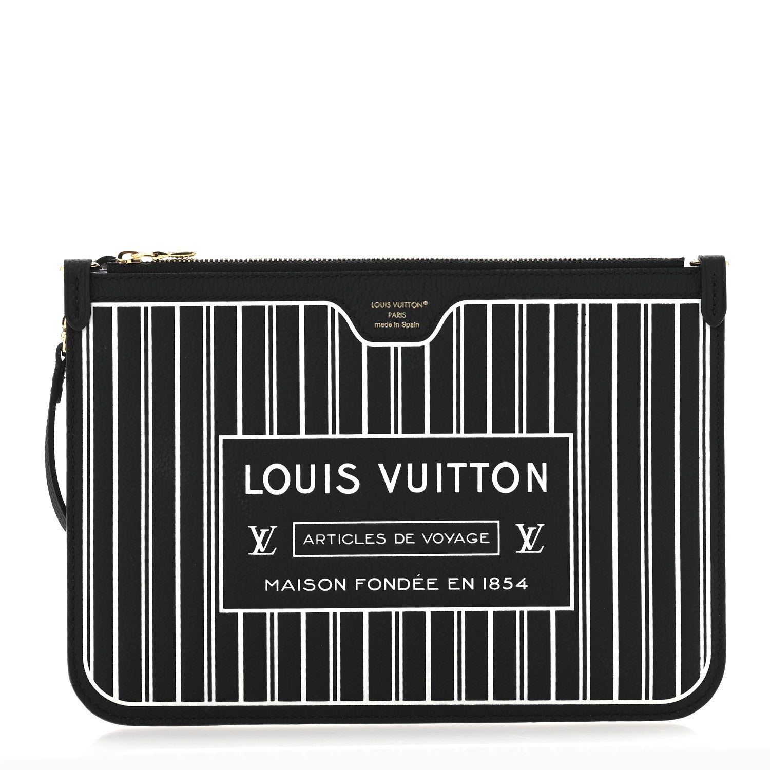 Calfskin Neverfull Inside Out MM Pochette Black