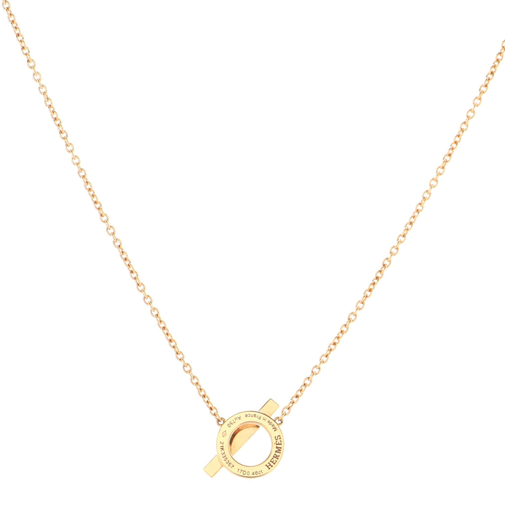 Finesse Pendant Necklace 18K Rose Gold and Diamonds