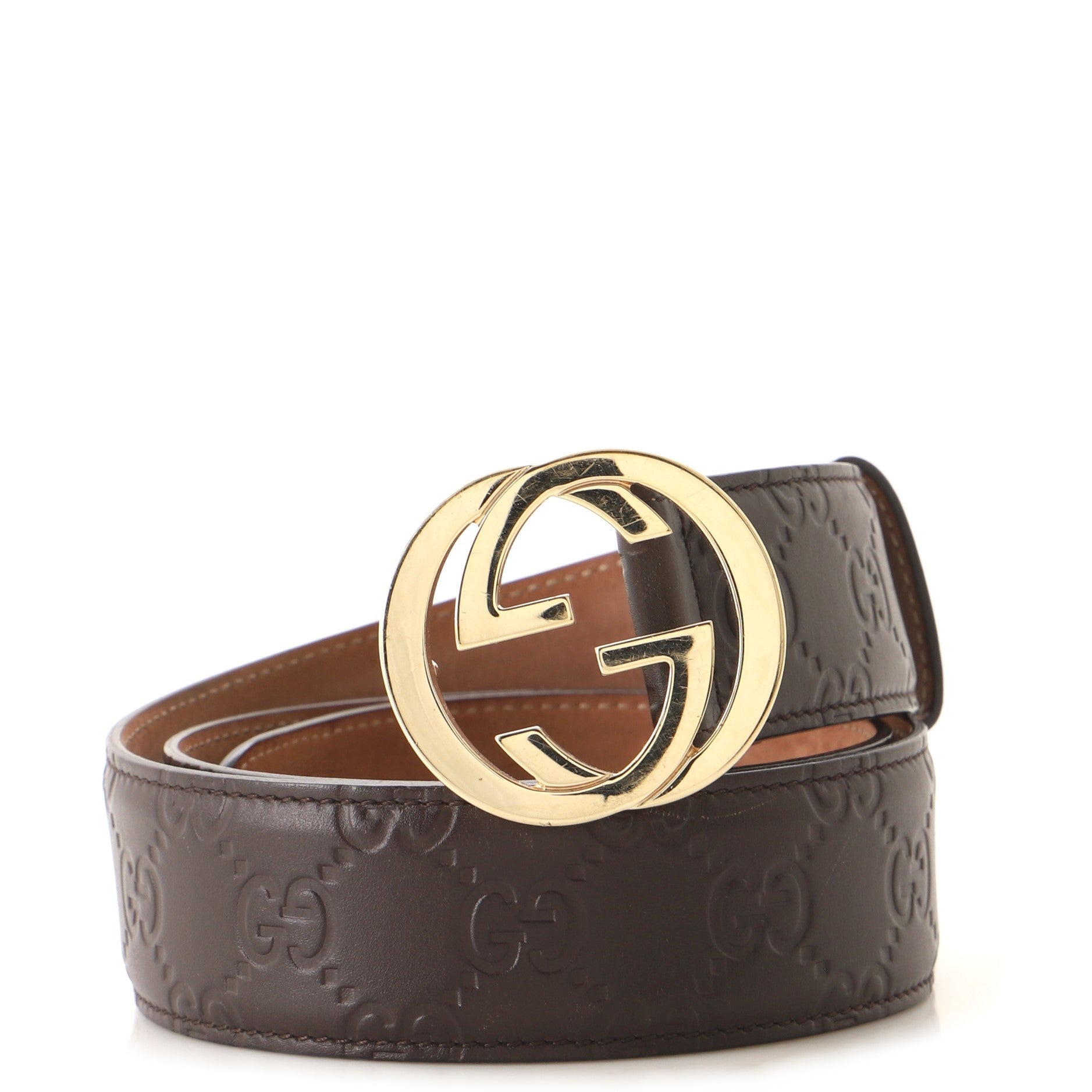 Interlocking G Belt Guccissima Leather Wide 80