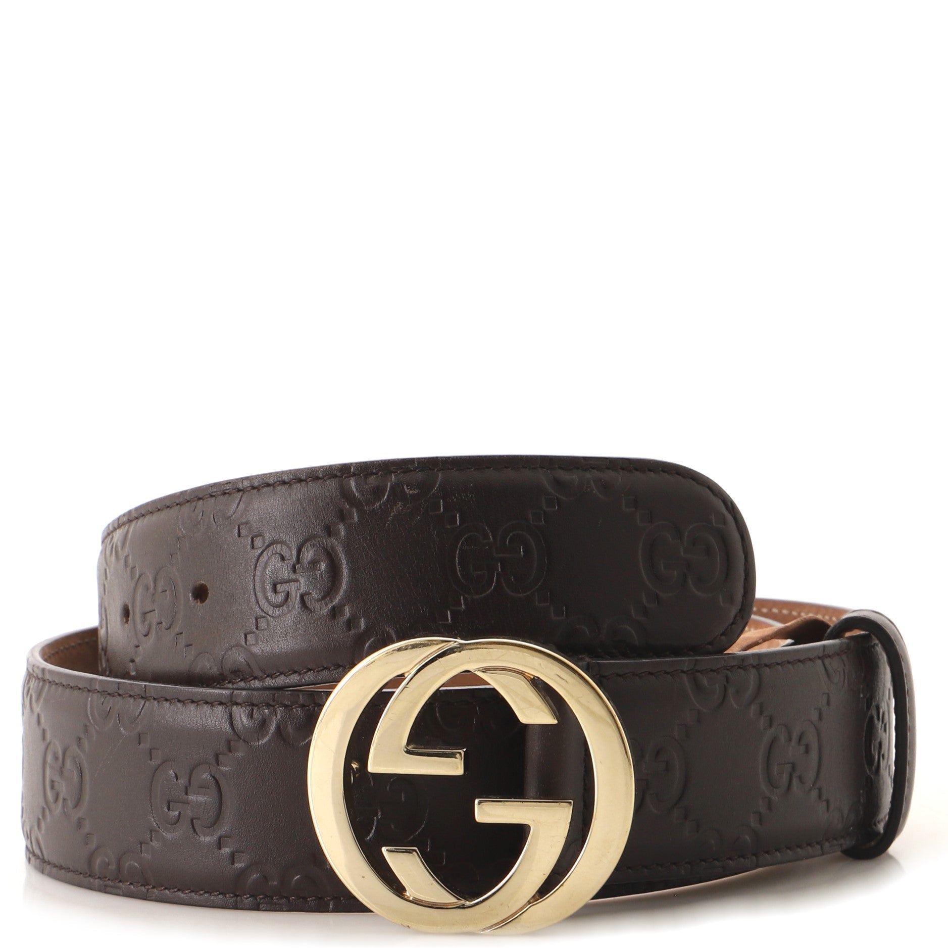 Interlocking G Belt Guccissima Leather Wide 80