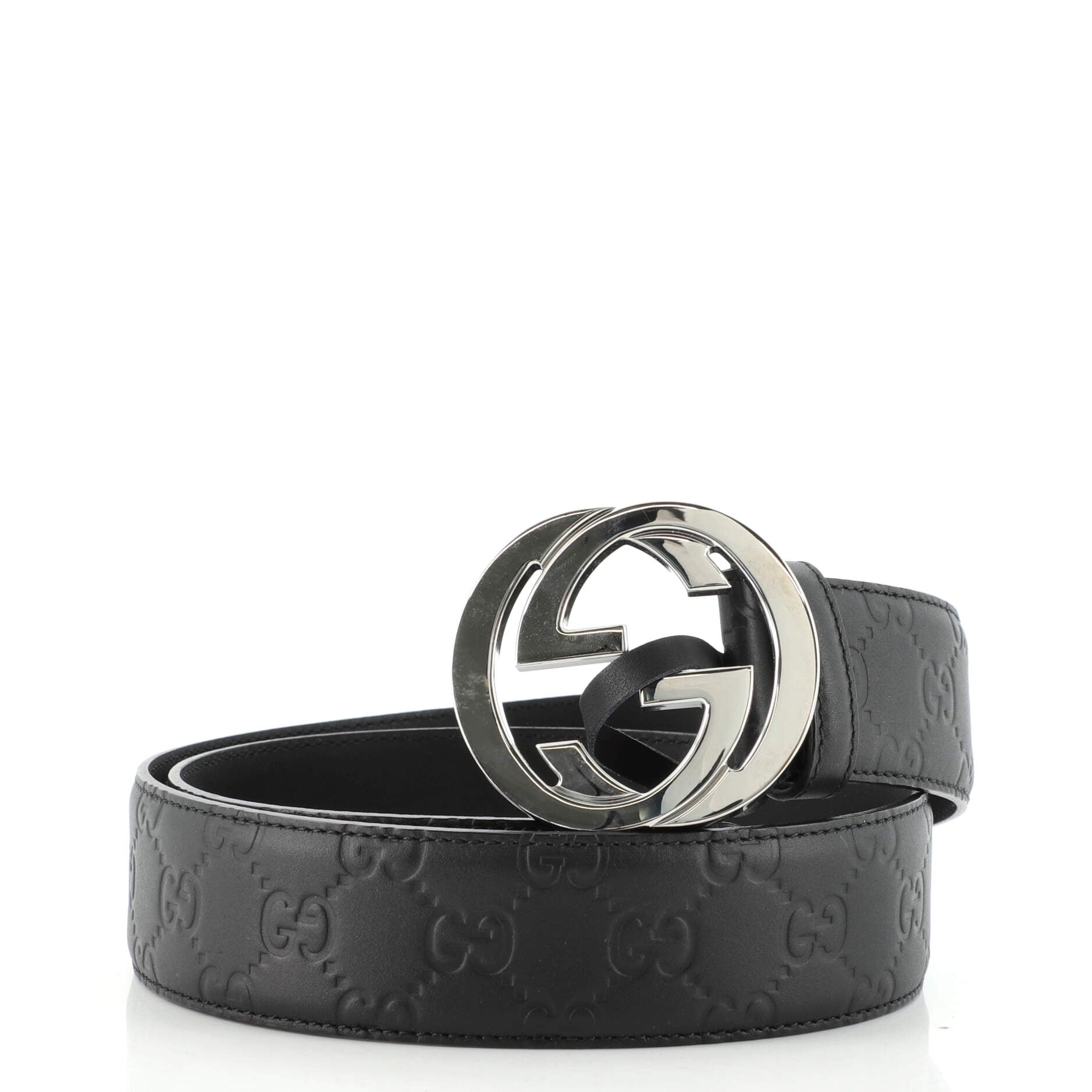 Interlocking G Belt Guccissima Leather Wide 85