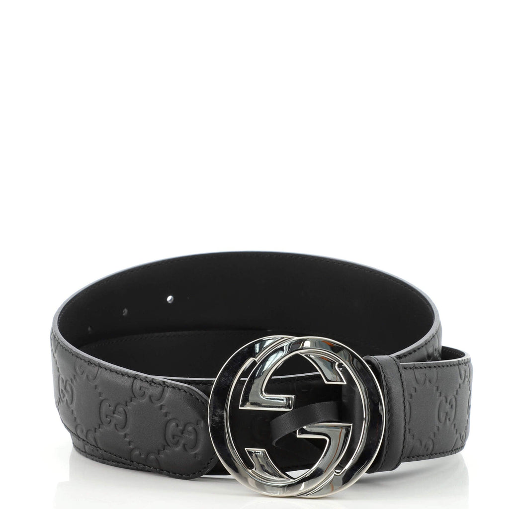 Interlocking G Belt Guccissima Leather Wide 85