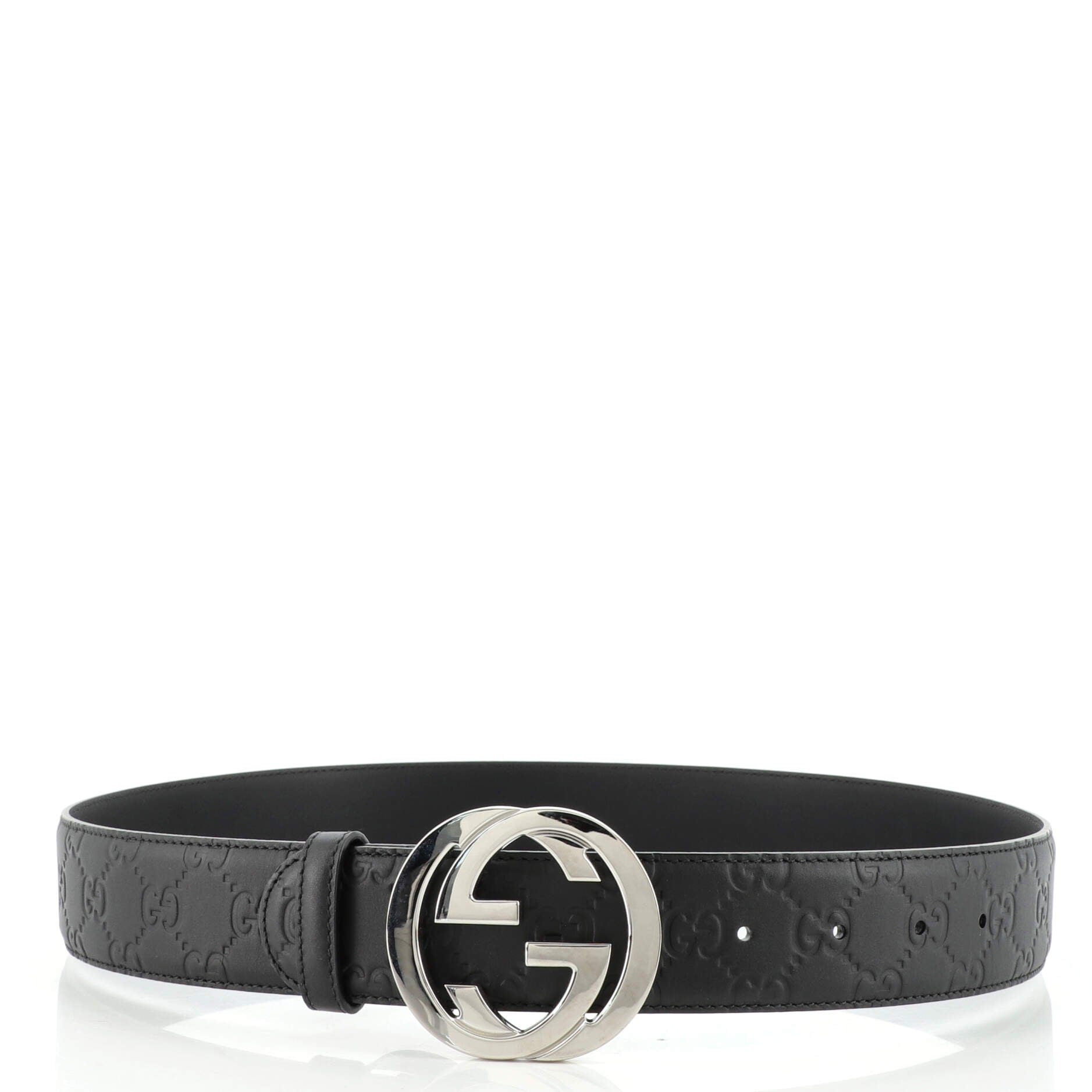 Interlocking G Belt Guccissima Leather Wide 85