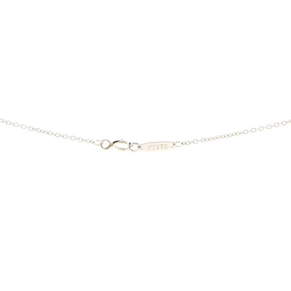 Open Paper Flower Pendant Necklace Platinum and Diamonds Small