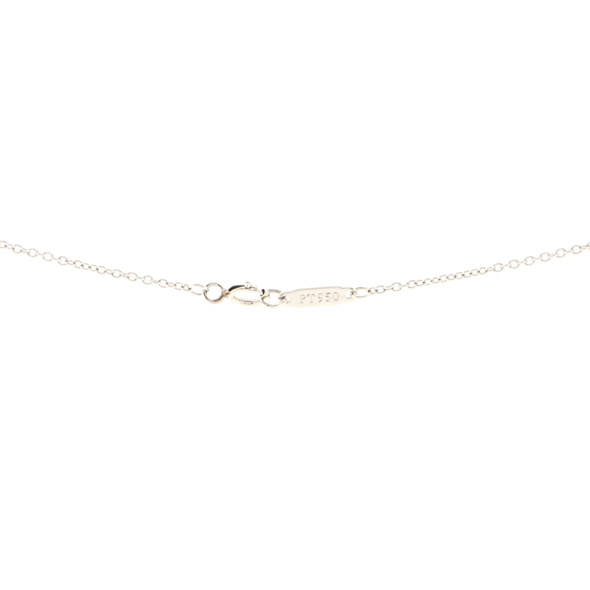Open Paper Flower Pendant Necklace Platinum and Diamonds Small