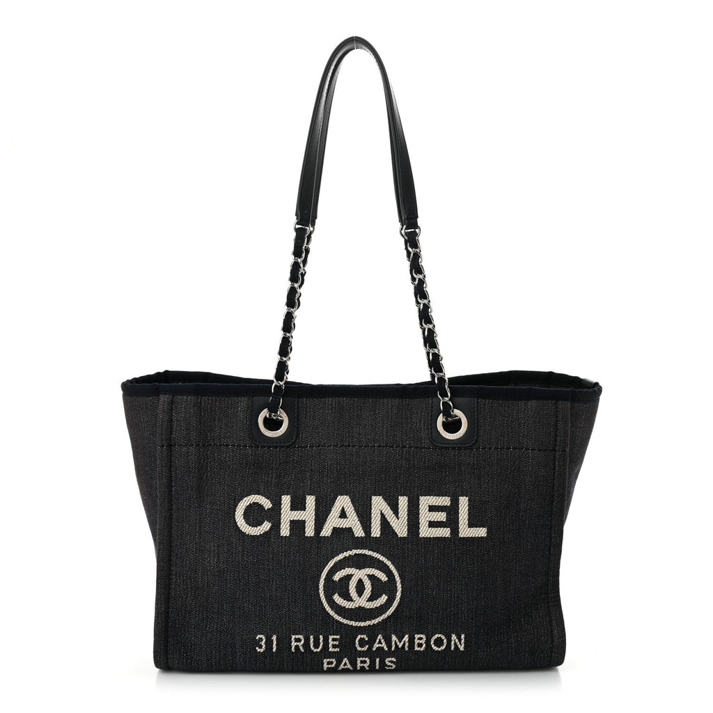 Denim Small Deauville Tote Dark Blue