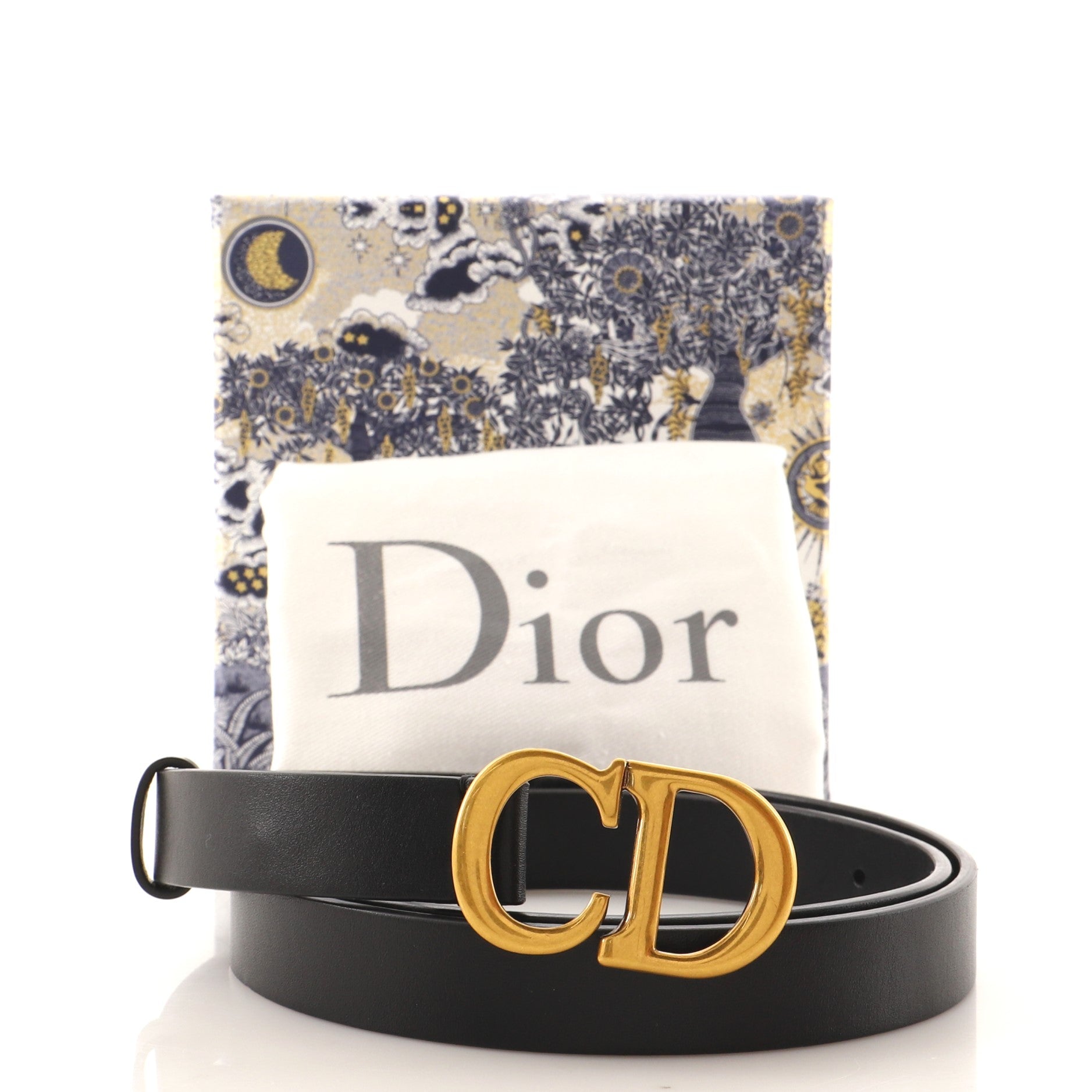 Saddle Belt Leather Thin 75
