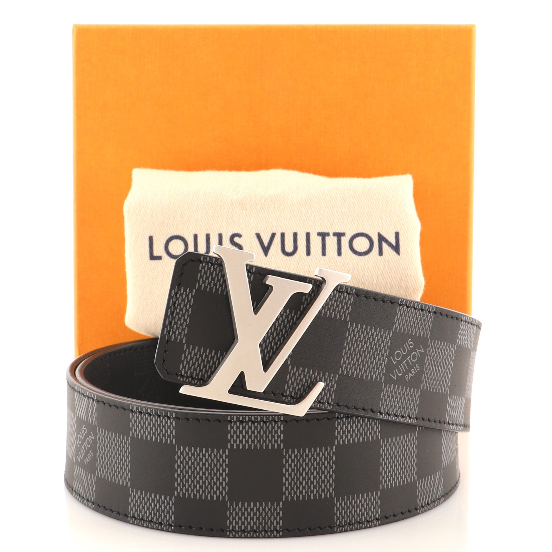 LV Initiales Reversible Belt Damier Infini Leather Wide 95