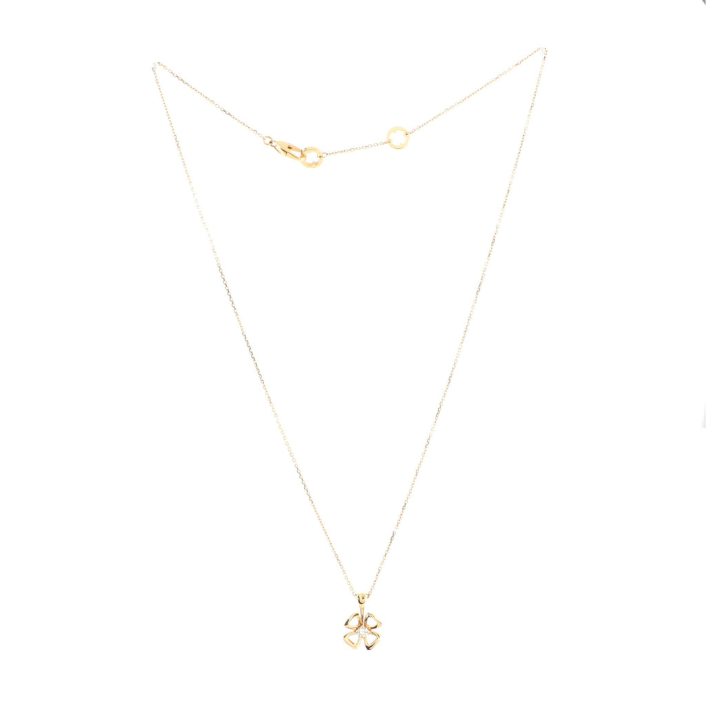 Fiorever Pendant Necklace 18K Rose Gold and Diamond