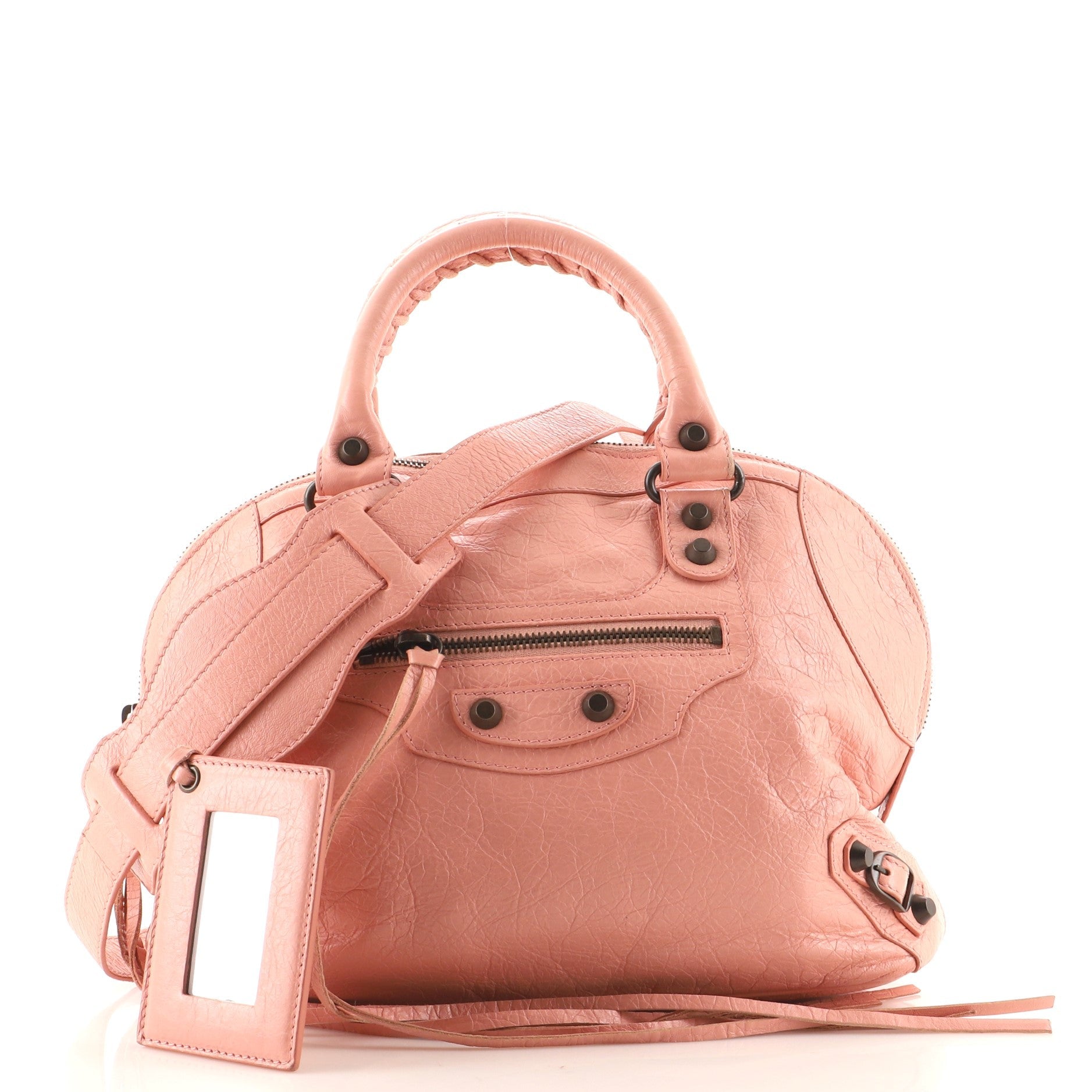 Classic Studs Bowling Bag Leather Mini