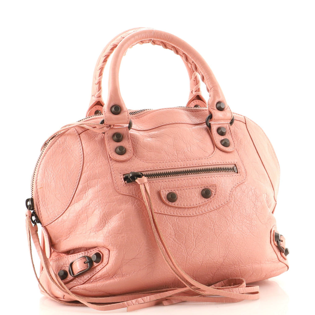 Classic Studs Bowling Bag Leather Mini