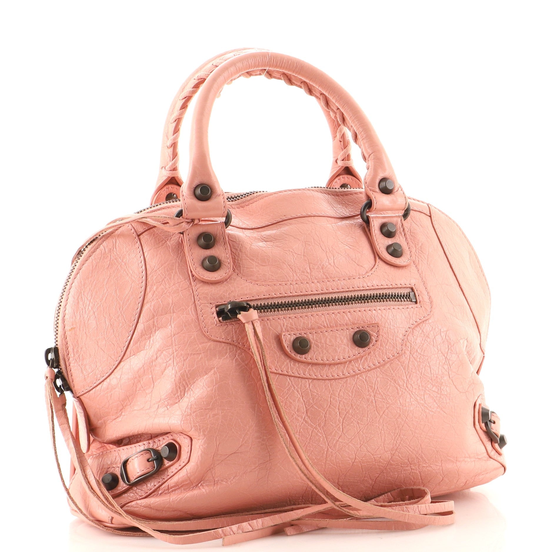 Classic Studs Bowling Bag Leather Mini