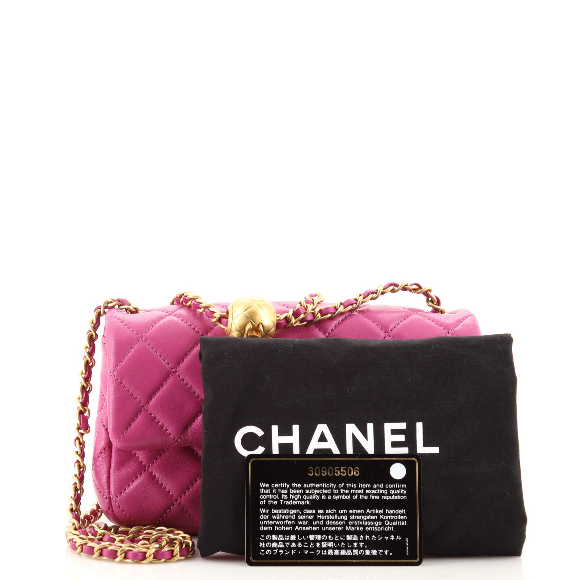 Pearl Crush Flap Bag Quilted Lambskin Mini