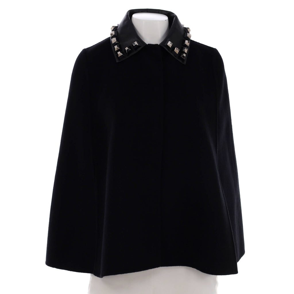 Women's Cape Wool with Studded Leather