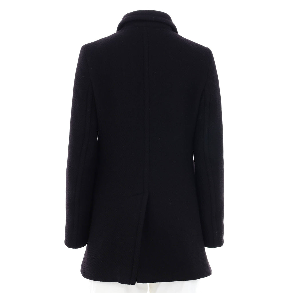Women's Collar Buttoned Coat Wool Blend
