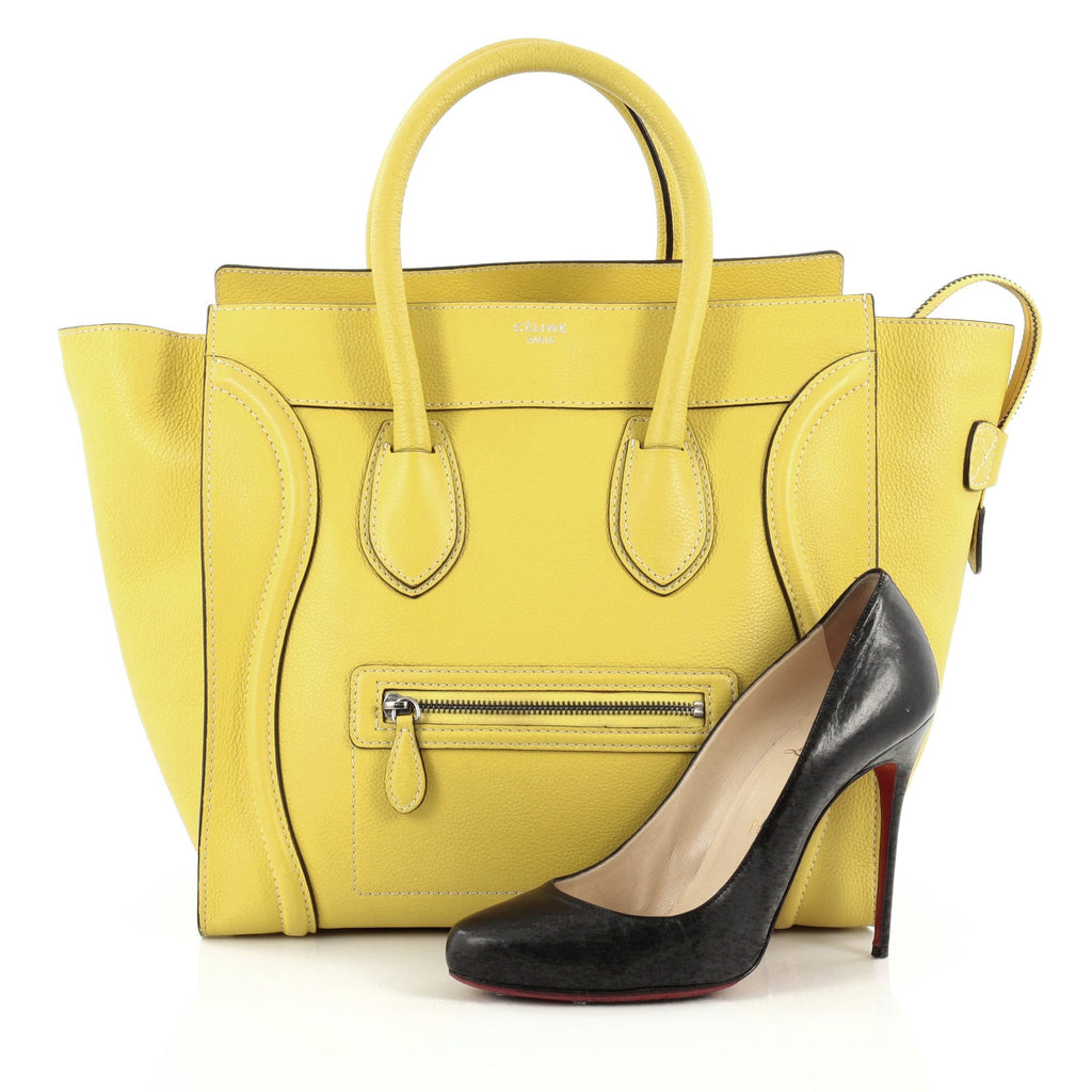 Luggage Handbag Grainy Leather Mini