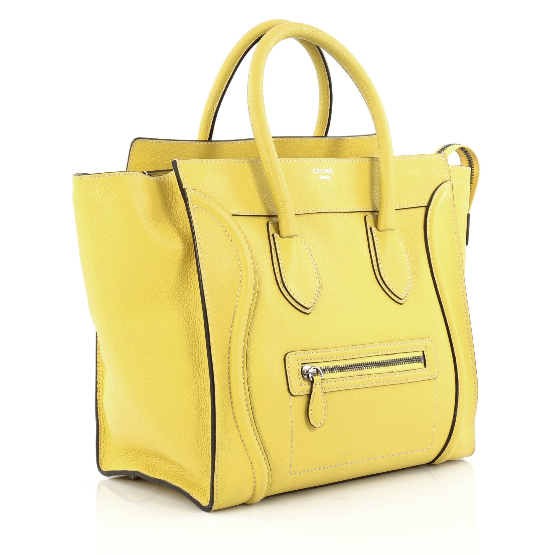 Luggage Handbag Grainy Leather Mini