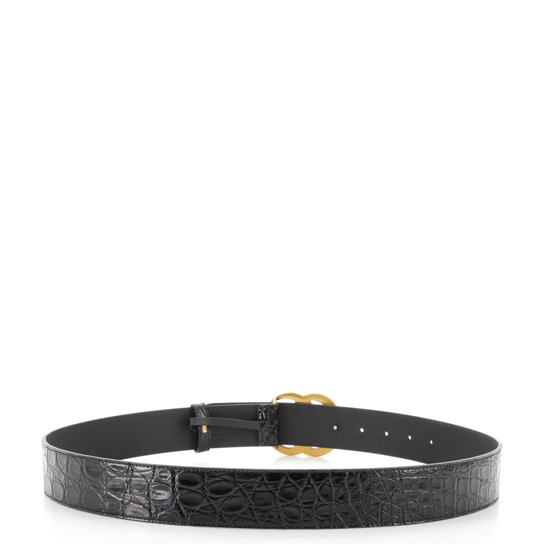 GG Marmont Belt Crocodile Wide 100