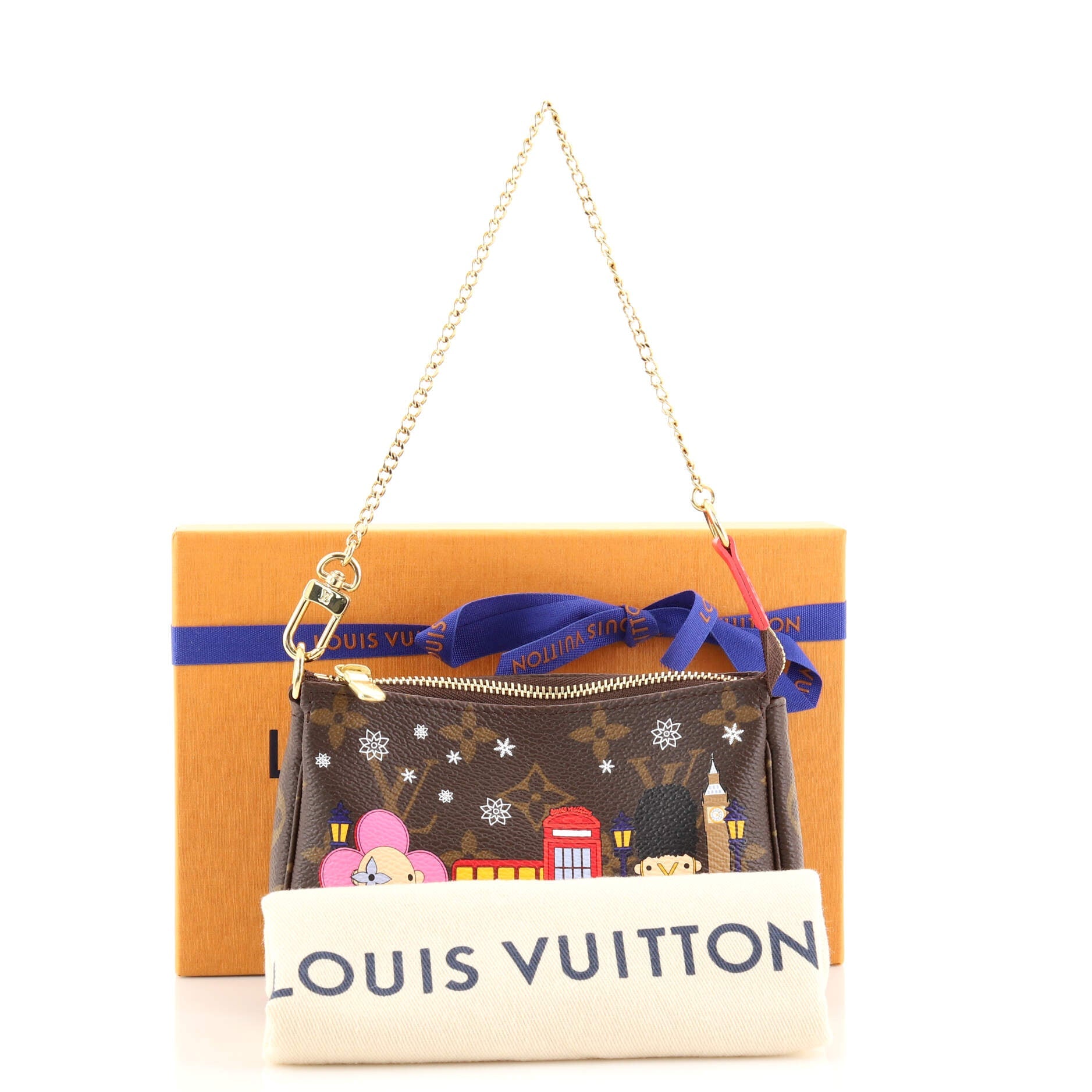 Pochette Accessoires Limited Edition Vivienne Xmas Monogram Canvas Mini