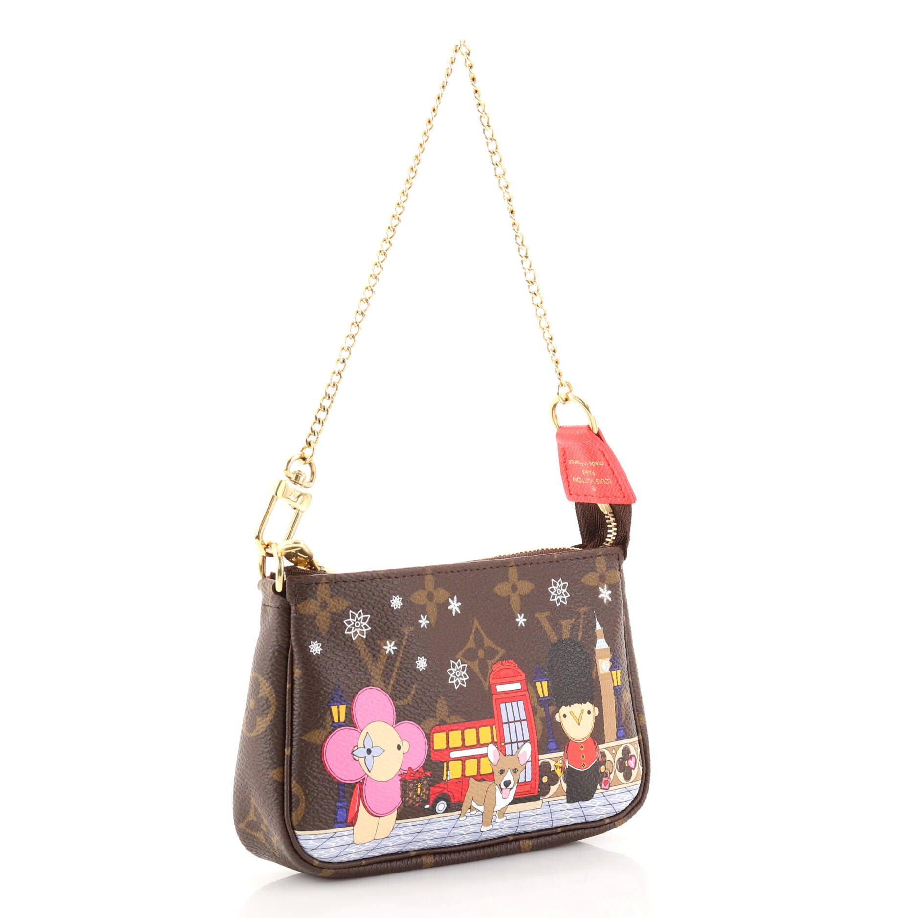 Pochette Accessoires Limited Edition Vivienne Xmas Monogram Canvas Mini
