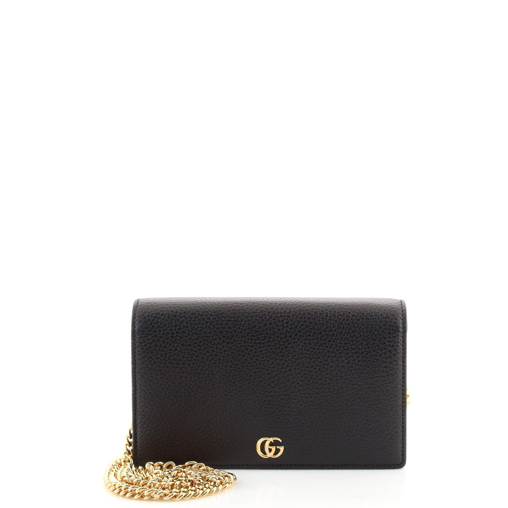 Petite GG Marmont Chain Wallet Leather Mini