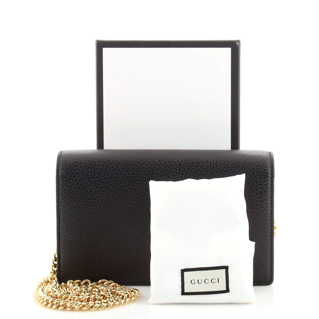 Petite GG Marmont Chain Wallet Leather Mini